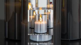 Eywamage Silver Grey Glass Flameless Candles with Remote [upl. by Cooper716]