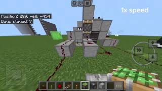 Bedrock Redstone  Vertical Triple Piston Extender [upl. by Nytnerb]