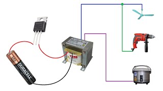 I make the worlds most simple inverter 12V to 220V  no IC  50Hz [upl. by Aneahs588]