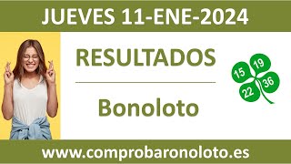 Resultado del sorteo Bonoloto del jueves 11 de enero de 2024 [upl. by Hamachi]