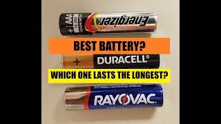 Best Battery That Lasts Longest Rayovac vs Duracell vs Energizer Triple A AAA [upl. by Yazbak]