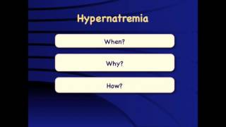 Hypernatremia When why and how [upl. by Ellehsar265]