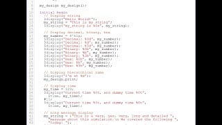 Verilog Tutorial 2  display System Task [upl. by Tace]