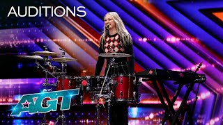 17YearOld Mia Morris Delivers an Original Audition as a One Woman Band  AGT 2022 [upl. by Ed]