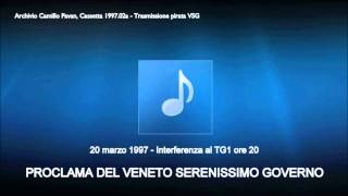 Serenissimi interferenza al Tg1 Rai ore 20 del 2031997  Registrazione audio [upl. by Neeli]