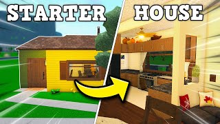 Renovating the BLOXBURG STARTER HOUSE Into a REALISTIC HOME [upl. by Kei]