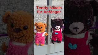 Teddy häkeln 🧸Teddybär für Anfänger häkeln crochet amigurumi tutorial diy [upl. by Annais794]