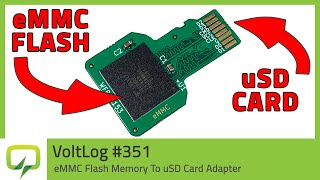 eMMC WFBGA153 Flash Memory To microSD Card Adapter  Voltlog 351 [upl. by Packer]