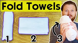 3 Clever Ways to Fold Towels Fast and SpaceSaving [upl. by Nosnor620]