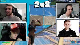 Mongraal amp Clix VS MrSavage amp Tayson 2v2 fights [upl. by Filippa]