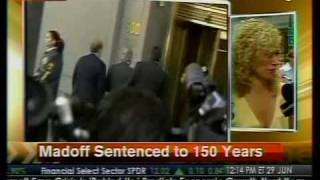 Further Reaction  Madoff Sentenced to 150 Years  Bloomberg [upl. by Esserac]