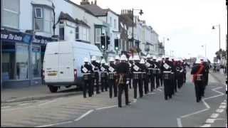 Royal Marines band marching at Deal [upl. by Sarnoff]