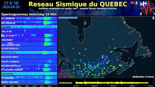 Reseau Sismique du Quebec  Données sismiques en temps réel [upl. by Jonas912]