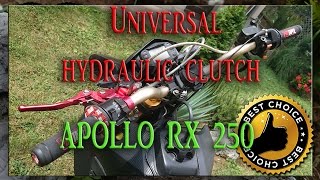 Universal Hydraulic Clutch replace cable clutch Apollo RX 250 Supermoto [upl. by Sahcnip238]