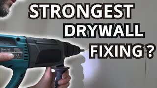 How to FIX to DOT amp DAB PLASTERBOARD Strongest drywall fixing Corefix plug amp screw Timco plugs [upl. by Hailee]