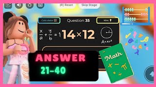 Math Difficulty Chart Obby Answer 2140 Guide [upl. by Mulcahy650]