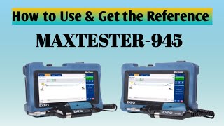 How to use and get the Reference amp Report EXFO MAXTESTER 945  Advanced Fiber Optic Test Solution [upl. by Thesda71]