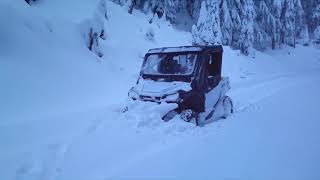 Honda Pioneer 1000 impressive snow drive [upl. by Japha]