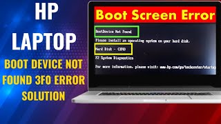 Hp Laptop 3f0 Hard Disk error Boot Device Not Found fix  3F0 Error Solution [upl. by Dominique181]