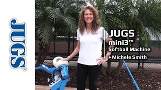 JUGS mini3 Softball Machine with Michele Smith  JUGS Sports [upl. by Hayidan]