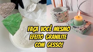 EFEITO GRANILITE EM PEÇAS DE GESSO Faça e venda muito [upl. by Eseilana358]