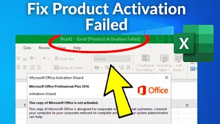 Fix Product Activation Failed in Microsoft Excel  How To Fix excel product activation failed [upl. by Akenit908]