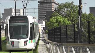 Tramway T3b de Paris sur le Pont du canal de lOurcq [upl. by Magan]