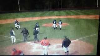 High School Baseball Cheap Shot Leads To Benches Clearing [upl. by Ahsikrats]