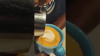 making latte coffee latte art coffee artist coffeelover latteart 😎🔥✌️ [upl. by Yetti]