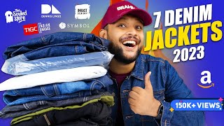 7 Best Stylish Jackets for Winter Men 🔥 Amazon Denim Jacket Haul Review 2024  ONE CHANCE [upl. by Alyam234]