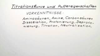 Titrationskurve und Puffereigenschaften  Chemie  Organische Chemie [upl. by Lattimer]