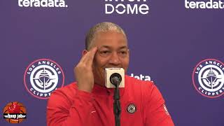 Ty Lue Reacts To The Clippers 1st Intuit Dome Game amp Win Against The Mavericks HoopJab NBA [upl. by Ensign]