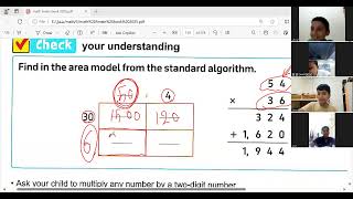 lesson 3amp4 multiplying by a 2 digit number using the algorithm  unit 3 grade 5 [upl. by Carlo]