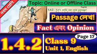 Class 9 English 142 Page 17  Online or Offline Class  Class Nine Chapter 1 Lesson 142 [upl. by Arebma]