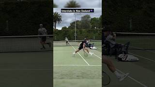 Clean tweener 👌 French tennis player Mathias at the Interclubs in New Zealand 🇳🇿 tennis [upl. by Franklyn991]