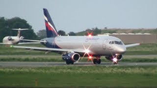 Sukhoi SuperJet100 and Cargo Flights at Copenhagen Airport [upl. by Anicnarf]