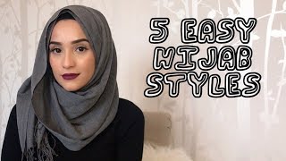 5 EASY HIJAB STYLES TUTORIAL  MILASMAMA [upl. by Ettenahs]