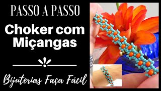 Como Criar Bijuterias  CHOKER Com MIÇANGAS  Passo a Passo [upl. by Kai]