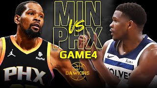 Minnesota Timberwolves vs Phoenix Suns Game 4 Full Highlights  2024 WCR1  FreeDawkins [upl. by Anirret]