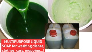 How to make Multipurpose Dish washing Liquid Soap at Home HOMEMADE Liquid Soap recipe soapmaking [upl. by Yttik]