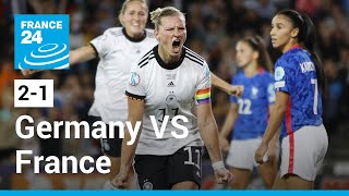 Germany advances to the Womens Euro 2022 final after beating France 21 • FRANCE 24 English [upl. by Cressida]