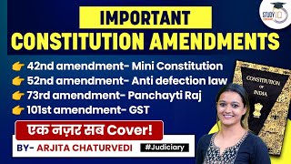 Constitutional Amendment संविधान संशोधन  Important Constitutional Amendments [upl. by Slosberg249]