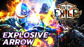 This is STILL MY FAVOURITE Leaguestarter for new players  Explosive Arrow Champion PoE 323 [upl. by Behn]