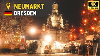 WEIHNACHTSMARKT DRESDEN 🧑‍🎄 an der Frauenkirche 🌟 vom Fürstenzug bis Neumarkt 🎄4K Walking Tour [upl. by Lasiaf139]