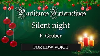 Stille Nacht Silent Night  Noche de paz KARAOKE FOR LOW VOICE  Gruber  Key G Major [upl. by Olracnaig819]