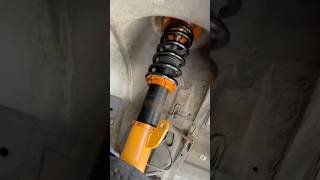 Adjusting the coilovers on my first drift car driftcar coilovers carmodification bmw e46 [upl. by Sirdna]