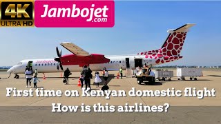 NEW airlines  Jambojet  DHC8402Q Dash 8  Nairobi to Kisumu [upl. by Marijo]