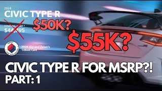 Trying To Find a 2024 Civic Type R at MSRP Part 1 [upl. by Sneed]