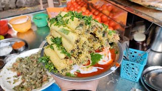 Aloo Fingers Chaat  Most Creative Chaat Making  Indian Street Food [upl. by Yram]