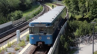 MVG UBahn Züge am UBahnhof Freimann [upl. by Dat]